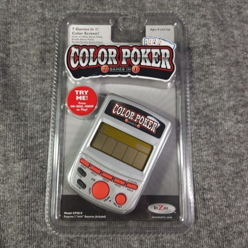 2006 Color Poker 7 Games in 1 Handheld Electronic Video Game CP2015 by RecZone